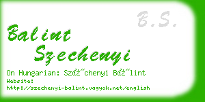 balint szechenyi business card